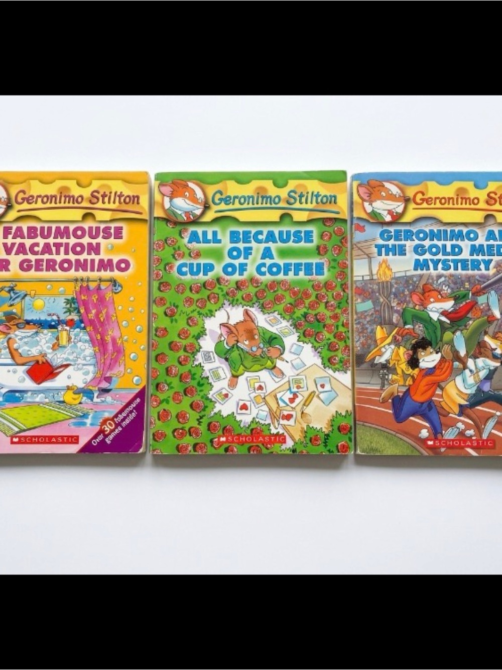 3 Geronimo Stilton Children’s Series Scholastic Elisabetta Dami Books 9,10 & 33